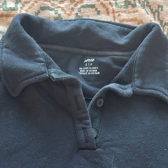 Aerie Black Cropped Sweatshirt & Shorts Set - Picture 2 of 5